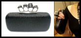 Punk Skull box clutch in Black