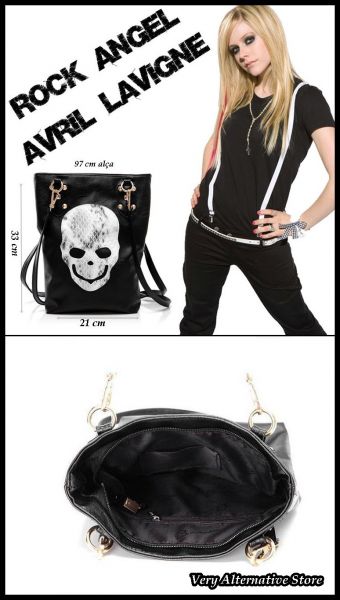 Bolsa fashion punk skull shoulder