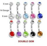 24 pçs Piercing p/umbigo
